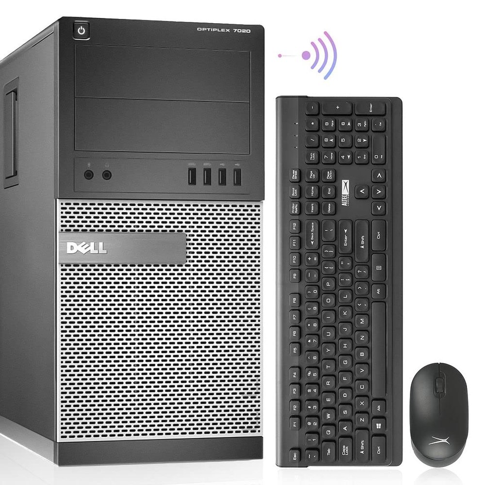 Dell OptiPlex 7020 Tower Computers PC Refurbished Desktop,i7 4790 16GB Ram 1TB SSD,2TB HDD,AC8260 Built-in WiFi,Dual Monitor Support,Altec Wireless Keyboard Mouse (Renewed)