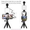 Andoer Portable Foldable Mini Desktop Tripod Phone Holder with 3 Sections Extendable Adjustable Phone Clip Length for Smartphone Vlog Recording Selfie Live Stream view 3