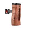 Andoer Adjustable Wooden Camera Cage Handle Left/Right Side Hand Grip 1/4 Inch Screw ARRI-Style Mount with Cold Shoe Mount Mini Wrench Compatible with SmallRig Video Cage, Black view 1