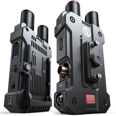 Hollyland Mars 4K Wireless Transmitter Receiver 5G SDI HDMI Video Transmission System, 4Kp30/1080p60, Support 23.98/29.97/59.94 FPS SDI Out, 450FT Los Range 66ms Latency, 4 App Monitoring (1TX+1RX)