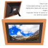 10.1 Inch Digital Picture Frame, 1280 x 800 IPS HD Touch Screen Smart Cloud Digital Photo Frame with 12GB Memory, Auto Rotating, Share Moments via Frameo APP(Brown Wood) view 4