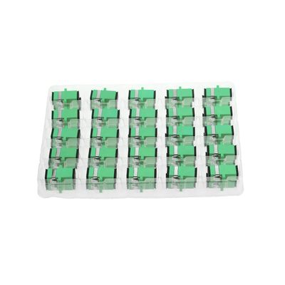 Duogalia 50PC Fiber Optical Coupler Green SC Singlemode Fiber Optic Adapter, SCAPC Single Mode Fiber Optical Coupler, Network Internet Connector Adapter with Mount Panel