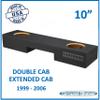 10" Dual Sub Box for Silverado Extended Cab 1999-2006 Subwoofer Enclosure Speaker Box Ground Shaker view 2