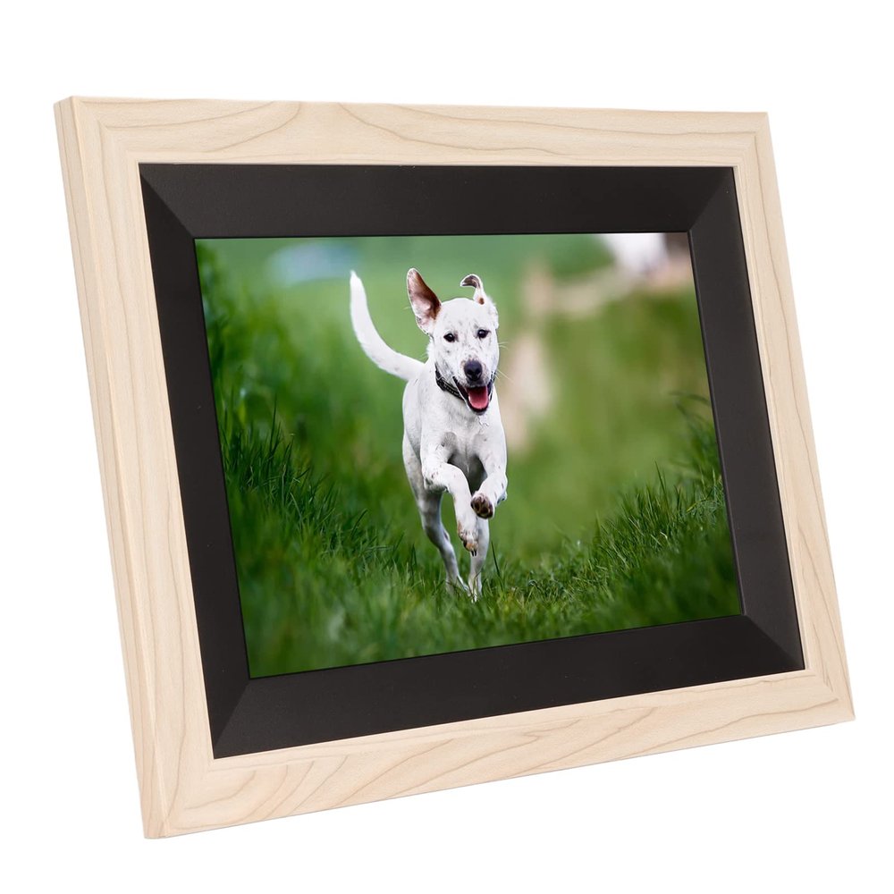 10.1 Inch Digital Picture Frame, 1280 x 800 IPS Touch Screen Smart Cloud Digital Photo Frame with 12GB Storage, Auto Rotate, Share Photos Videos via Frameo APP or Email(Light