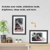 10.1 Inch Digital Picture Frame, 1280 x 800 IPS HD Touch Screen Smart Cloud Digital Photo Frame with 12GB Memory, Auto Rotating, Share Moments via Frameo APP(Black Wood) view 3