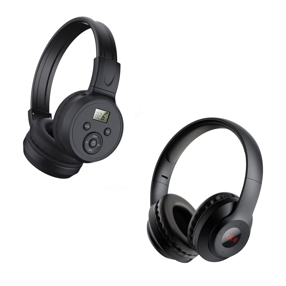 Rechargeable & Portable FM Radio Headphones with Best Reception (X5+ F4)