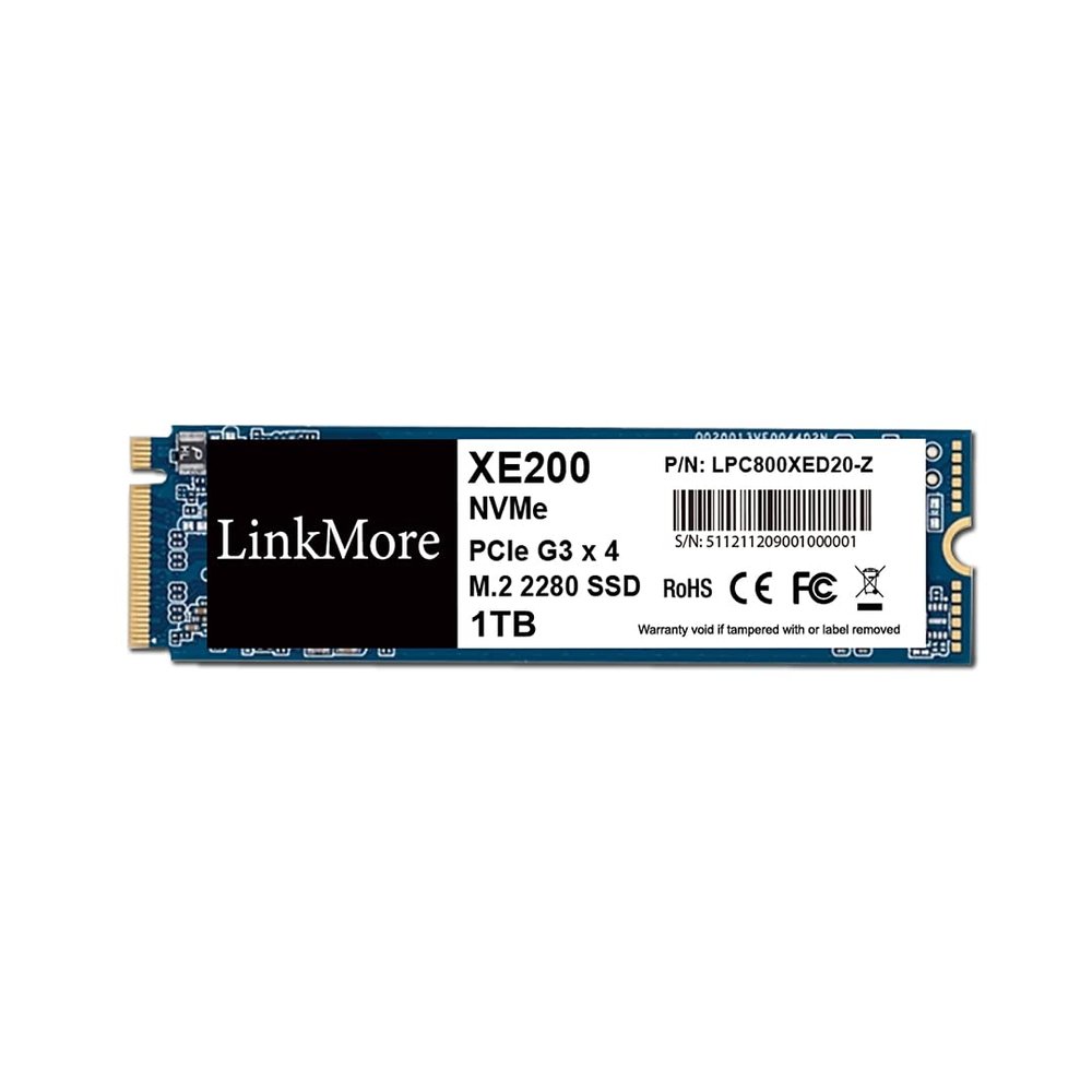 LinkMore XE200 1TB PCIe Gen3 NVMe M.2 2280 Internal Solid State Drive, Gen3.0X4 Read Speed Up to 2500MB/s for Latop and PC