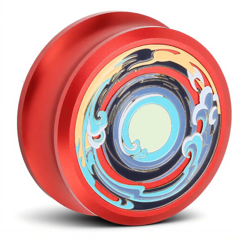 Record Weight Stabilizer, Premium HiFi Turntable Disc Stabilizer Clamp for Enhanced Vibration Damping and Improved Sound Quality for Enthusiasts Brass and Aviation Aluminum Red