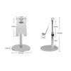 Adjustable Angle Height Cell Phone Stand Aluminum Compatible Desktop Phone Holder Tablet Stand for Cell Phone/Tablet (Silver) view 2