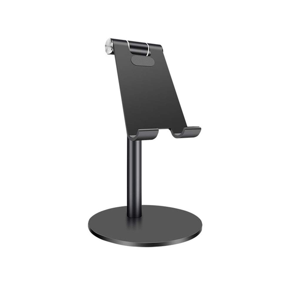 SEIWEI Adjustable Angle Height Cell Phone Stand Aluminum Compatible Desktop Phone Holder Tablet Stand for Cell Phone/Tablet (Black)