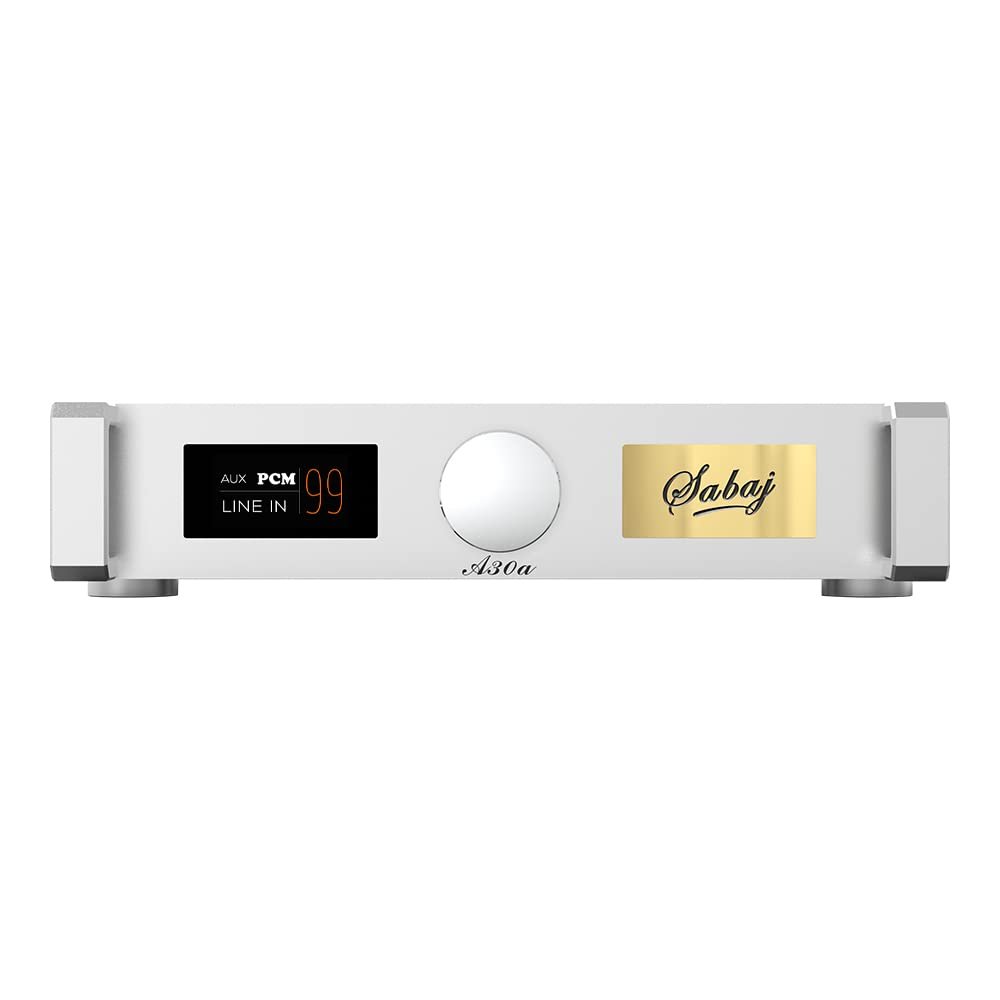 Sabaj A30a Hi-Fi Power Amplifier, Axign AX5689 Chip, USB/Optical/Bluetooth/Coaxial/RCA Input, 200W x 2 THD+N 0.0008%, XMOS DSD512 32bit/768kHz PCM ASIO with Remote Control