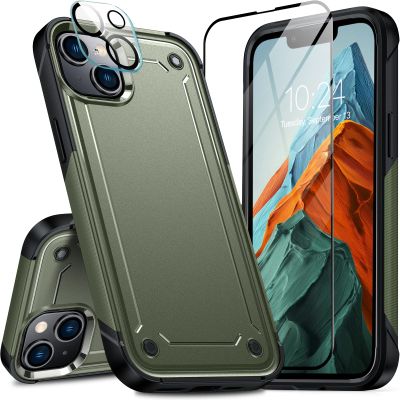 Oneagle for iPhone 14 Plus Case, [4 in 1] iPhone 14 Plus Phone Case with [9H HD Screen Protector+Camera Lens Protector][10FT Military Dropproof] Shockproof Heavy Duty Daily Use Case for iPhone 14 Plus