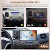 [4+128G] Hikity Android 15 Car Stereo for Honda Civic 2006-2011, 10'' in-Cell Touch Screen Civic Radio Wireless Carplay Android Auto 5G WiFi Bluetooth 5.0 Mirror Link GPS SWC FM/RDS/EQ Backup Cam+Mic view 2