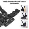 Andoer 6-in-1 Chest Strap Mount Adjustable Chest Harness Belt with Extendable Phone Clip Replacement for GoPro Hero 10 9 8 7 6 5 4 Session 3+ 3 2 1 Fusion DJI OSMO Cameras Smartphones view 2