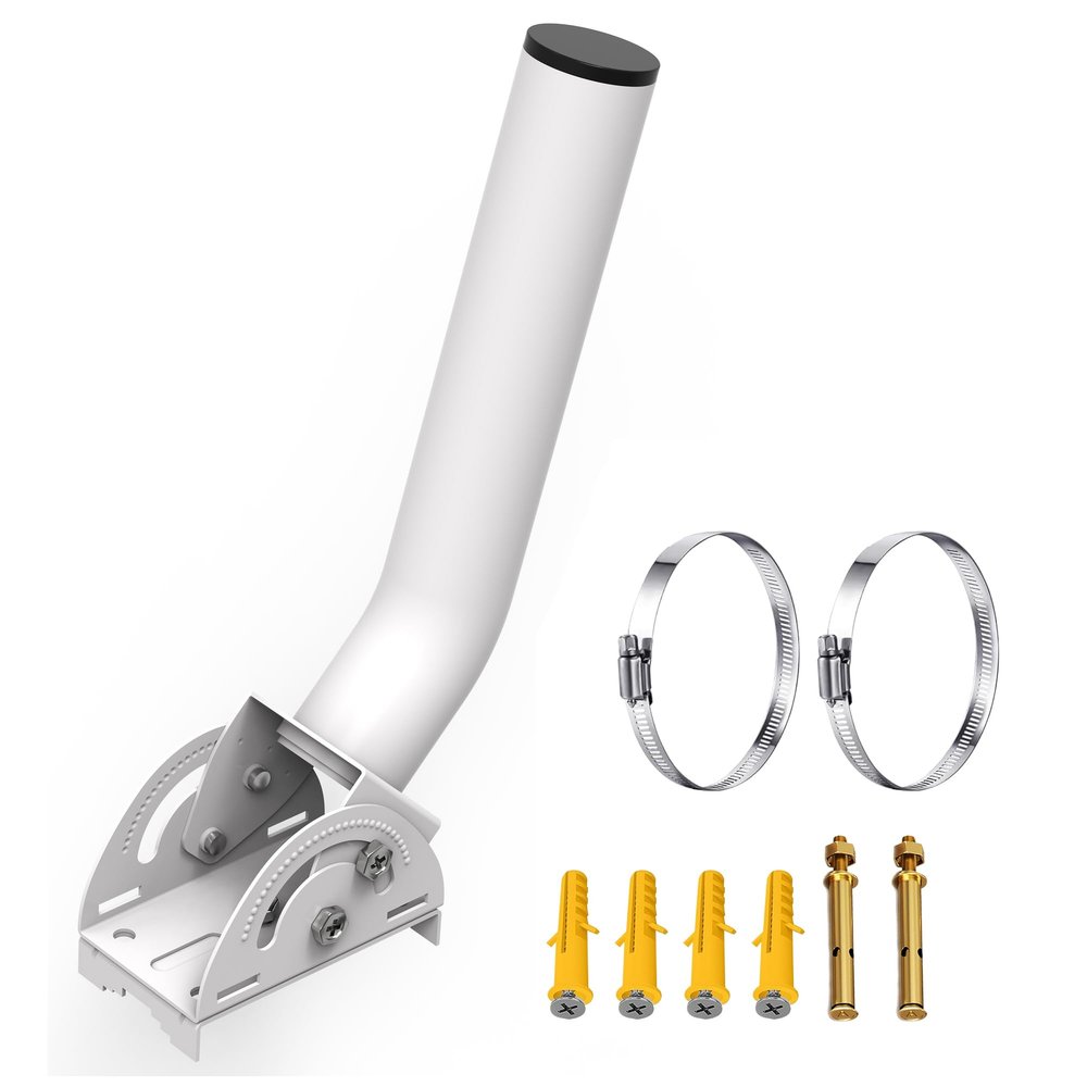 Universal Antenna Mount, 12" Adjustable J Pole Mounting with Weather Proof, Pole and Wall Mounted Bracket Mount for Wireless Bridges,AP,Access Point,Starlink Satellite,Weather Station,WiFi Router