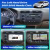 5G WiFi [2+64G] Hikity Android 15 Car Stereo for 2001 2002 2003 2004 2005 Honda Civic Radio Wireless Carplay Android Auto, 9 Inch Touchscreen Car Radio Bluetooth GPS HiFi/FM Mirror Link Backup Cam view 2