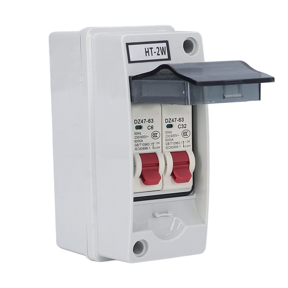 2 Way Distribution Box Circuit Breakers with Distribution Case Distribution Box for Outdoor(6A 32A)