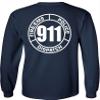 FAIR GAME 911 Operator Long Sleeve Shirt 911 Dispatch Fire EMS Police Circle-Navy-Medium view 3