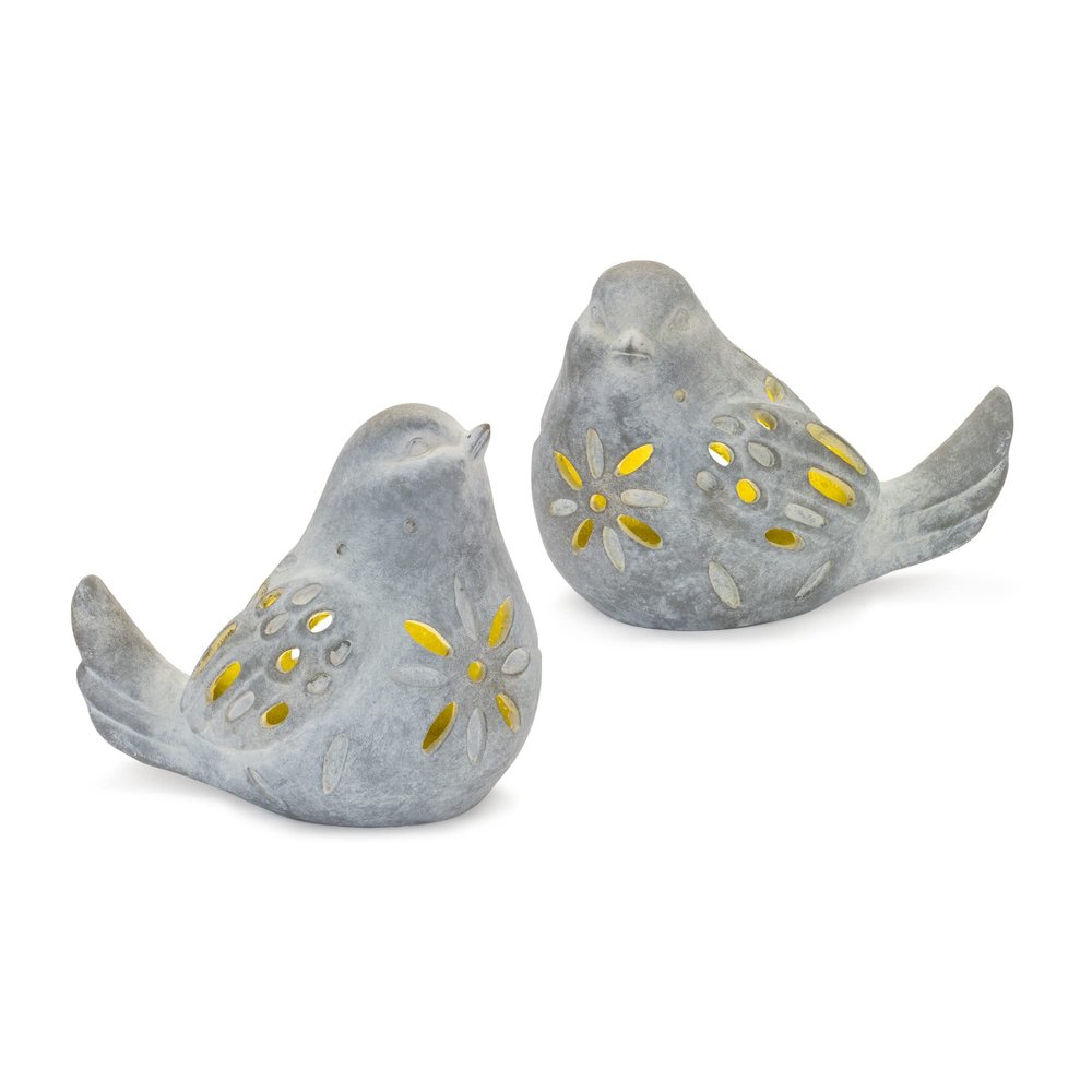 Melrose Set of 2 Bird with Led 85857DS