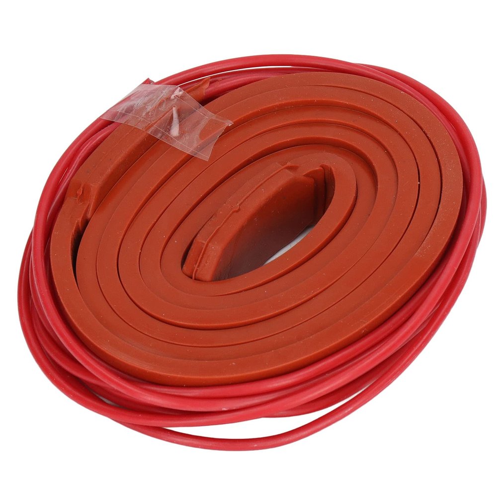 80W Silicone Heating Belt, 15 x 2000mm Flexible Oil Pipe Heating Wrap Cable Self Control Temperature Warmer Used in Wet and Industrial Places(DC12V)