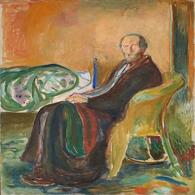 Edvard Munch : Self-Portrait with the Spanish Flu : 1919 : Archival Art Print