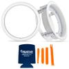 Fusion 1 Pair SG-F773SPG 7.7" Signature i3 Series Marine Coax Gray Sport Grills (NO LEDs) with 1 Pair Fusion MS-FM77KIT 7.7" White Flush Mount Kit view 2