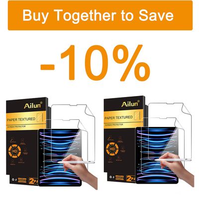 Ailun iPad Pro 12.9 Inch [2021 & 2020 & 2018 Release] Paper Textured Screen Protector and iPad Air 4/5 Generation[10.9 Inch,2022 5th &2020 4th Gen],iPad Pro 11 Inch[2021&2020&2018 Release]