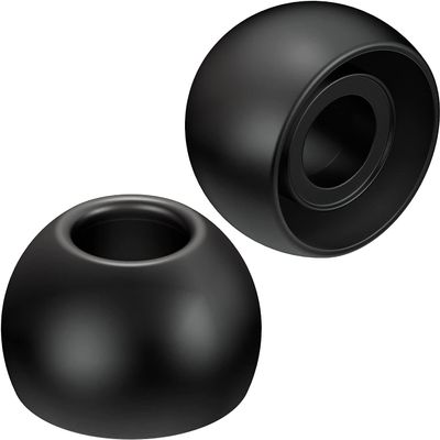 JVC Replacement Silicone Earbuds Earpieces  Set of (6) Ear Tips, Fits Many JVC Models (Medium) - EPFX2MB (Black)