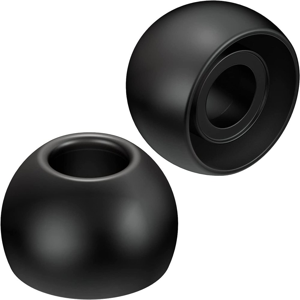 JVC Replacement Silicone Earbuds Earpieces  Set of (6) Ear Tips, Fits Many JVC Models (Medium) - EPFX2MB (Black)