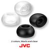 JVC Replacement Silicone Earbuds Earpieces  Set of (6) Ear Tips, Fits Many JVC Models (Medium) - EPFX2MB (Black) view 4