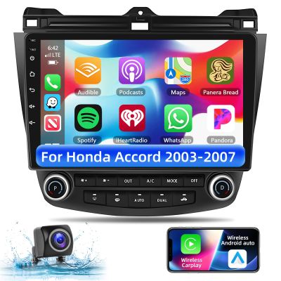 Android 13 Car Stereo Radio for Honda Accord 7th 2003-2007 with Wireless Apple CarPlay & Android Auto,10.1" Bluetooth Car Audio Receiver with Mirror Link,FM,Steering Wheel Control,1080P Backup Camera