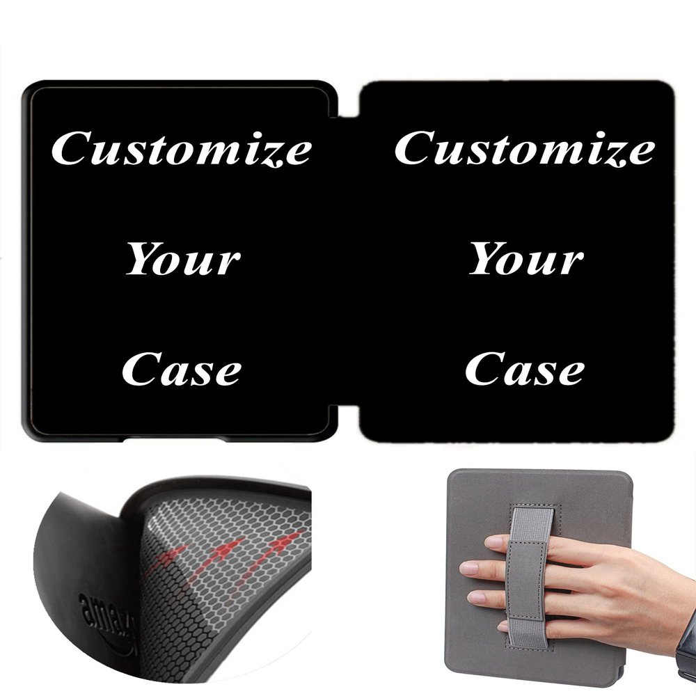 6 Inch Customized Case for Kindle Paperwhite 10th Gen Released in 2018 Model PQ94WIF - DIY Durable Soft Bottom Case and Hand Strap Design (Auto Wake and Sleep)