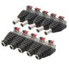 VIEUE Power Socket Connector 5.5x2.1mm DC Male Female Wire Connector 2.1 * 5.5mm No Screws DC Power Plug Jack Adapter for 3528/5050 LED Strip CCTV Camera (Color : 5Pairs) view 1