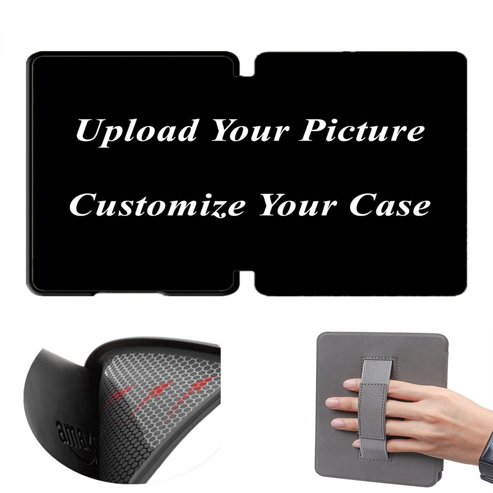 6 Inch Customized Case for Kindle Paperwhite 10th Gen Released in 2018 Model PQ94WIF - DIY Durable Soft Bottom Case and Hand Strap Design (Auto Wake and Sleep)