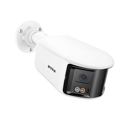 ANNKE FCD600 Dual-Lens Outdoor Security Camera with 180 FoV, 6MP Panoramic PoE IP Camera, Smart Human/Vehicle Detection, Color Night Vision, Two Way Audio, Supports MicroSD Card Up to 512GB