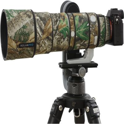 ROLANPRO Waterproof Camouflage Cover for Sony FE 200-600mm F5.6-6.3 G OSS Protective Sleeve Case Clothing Raincover-#27 Jungle camo Waterproof