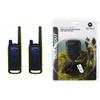 Motorola Solutions T470 Two-Way Radio Black W/Yellow Rechargeable Two Pack & Motorola 53724 Remote Speaker Microphone (Black) view 1
