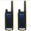 Motorola Solutions T470 Two-Way Radio Black W/Yellow Rechargeable Two Pack & Motorola 53724 Remote Speaker Microphone (Black) view 2