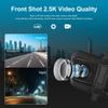 2.5K Rear View Mirror Dash Cam Backup Camera,in-Mirror Smart 9.66 Inch IPS Touch Screen Front&Rear Mirror Camera,Car Players Wireless CarPlay&Android Auto for Cars Trucks,Parking Monitoring,64GB Card view 4