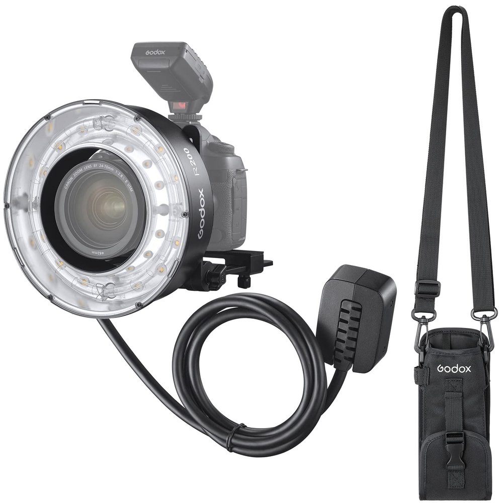 Godox Ad200 Pro II Accessories, Godox R200 Ring Flash Head for AD200, AD200Pro and AD200ProII Pocket Flash System, 200Ws 5800K Ring Light with 10W Modeling Lamp, Lightweight 640g Weight for Portrait