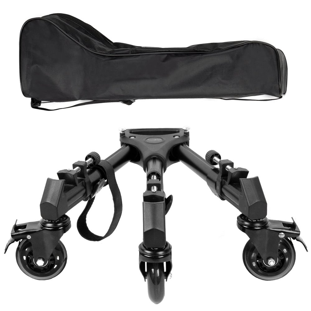 SmallRig Quick-Lock Photography Heavy Duty Tripod Dolly w/ 3" Rubber Wheels