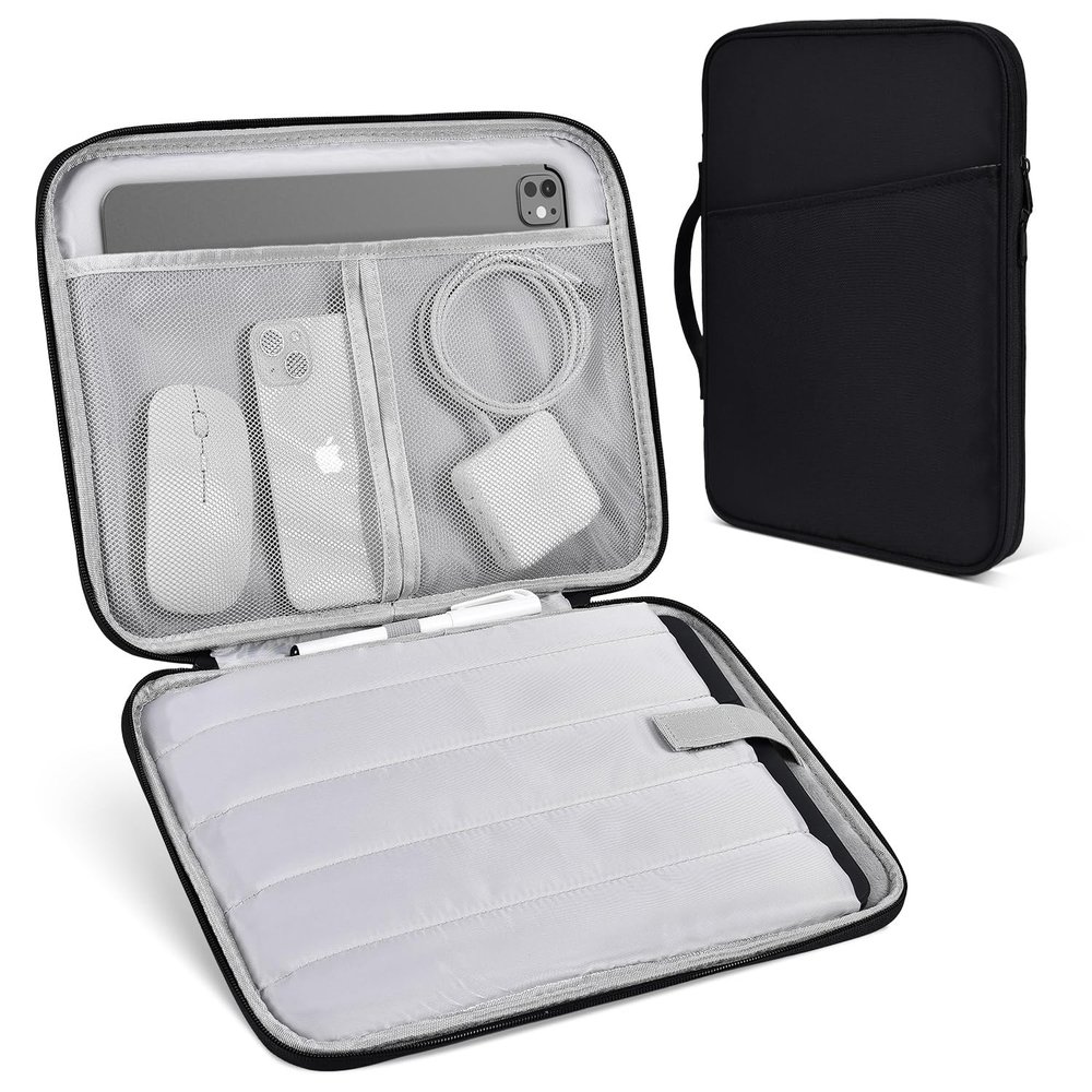 13 inch Surface Sleeve Case for 13-inch New Surface Pro 11th Copilot+PC, Pro 10/9/8/X, Shockproof Protective Padded Carrying Travel Bag, Black