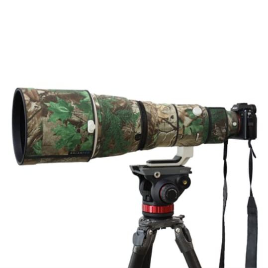ROLANPRO Nylon Waterproof Lens Camouflage Rain Cover for Sony FE 600mm F/4 GM OSS Lens Protection Case Guns Clothing-#16 Green Leaves Waterproof