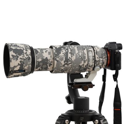 ROLANPRO Camouflage Lens Cover for Sony FE 100-400mm f4.5-5.6 GM OSS Rain Cover Lens Protection Sleeve Case-#UCP Gray Camo Waterproof