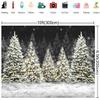 10x6.5ft Outdoor Christmas Tree Theme Photography Background Christmas Snow at Night Backdrop for Family Festival Decorations Photo Studio Props view 3