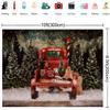 10x6.5ft Christmas Backdrops for Red Car Christmas Tree Glow Lights Snow Photography Background Xmas Party Wall Decoration Supplies Photo Booth view 3