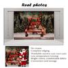 10x6.5ft Christmas Backdrops for Red Car Christmas Tree Glow Lights Snow Photography Background Xmas Party Wall Decoration Supplies Photo Booth view 4