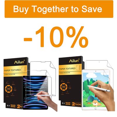 Ailun New iPad 9,iPad 8,iPad 7[10.2-Inch] Paper Textured Screen Protector [2Pack] and iPad Air 4/5 Generation[10.9 Inch,2022 5th &2020 4th Gen] Paper Textured Screen Protector 2Pack