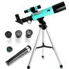 CLAVOLO Refractor Telescope with Finder Scope for Kids & Astronomy Beginners, Travel Telescope with 3 Eyepieces Magnification 18X 135X view 1