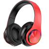 LFGKeng Wireless Bluetooth Headphones with Colorful LED Lights, Built-in Mic, Light Weight, Foldable, Wired HiFi Stereo Headphones for Classroom/Home Office/PC/Mobile Phone/Kids Adult (Red Black) view 1